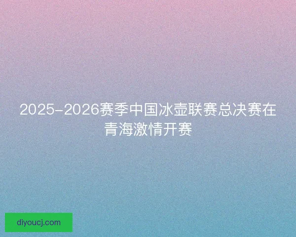 2025-2026赛季中国冰壶联赛总决赛在青海激情开赛